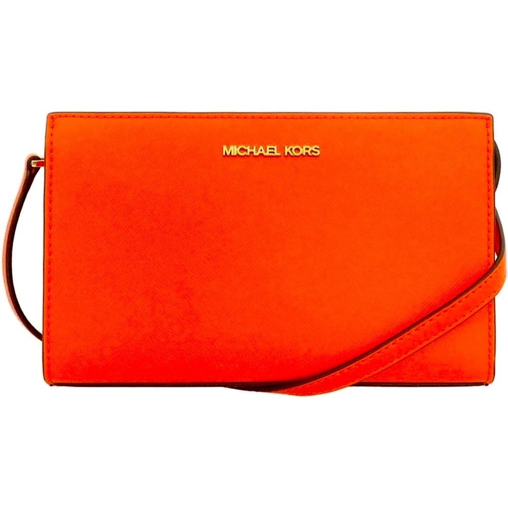 Michael Kors Orange Crossbody Bag With Dust Bag
